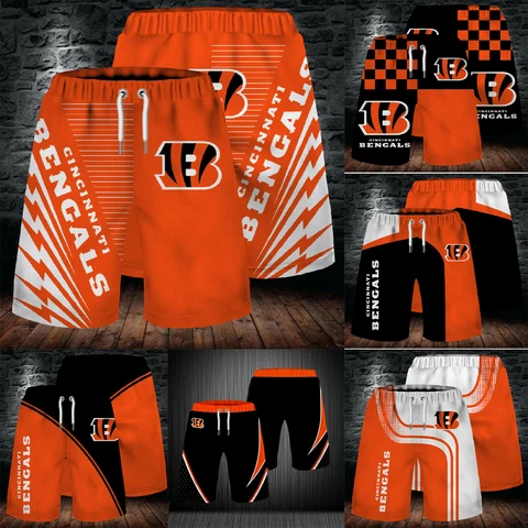 Cincinnati Bengals Mens Beach Board Shorts Summer Quick Dry Swim Trunks Gift Cover