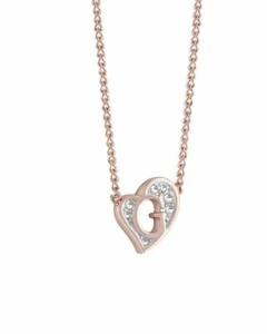 GUESS UBN71538 Damen Halskette Collier Rosegold Herz Anhänger mit Kristallen - Bild 1 von 2