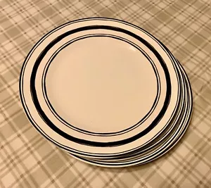 Lenox Around the Table STREIFEN 11 Zoll Essplatten Set/4 weiß schwarz neu mit Etikett - Bild 1 von 2