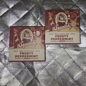 Dr.Squatch Lmt Ed Men’s Natural Soap  Frosty Peppermint Zero Grit Lot Of 2 - Picture 1 of 2