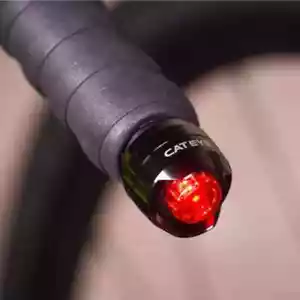 Cateye Orb Bar End Front & Rear Cycle Light Set Black - Picture 1 of 4