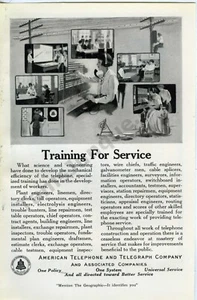 1920 AT&T Telephone Telegraph Training Art PRINT AD Over 100 years old (3219) - Picture 1 of 1