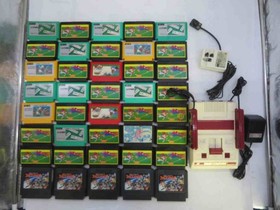 FC Famicom Complete Set 40 Games AC Adapter RF Switch Tested