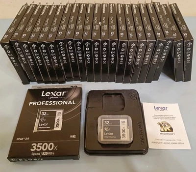 Lexar Professional CFast 2.0 32 GB Sata3 3500x 4K 525 MB/s Disponibili 22 pezzi! - Image 1 of 4