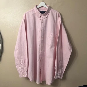 Camisa Ralph Lauren Para Hombre 100% Algodón Calce Clásico Rosa Manga Larga Talla 2XLT - Imagen 1 de 11