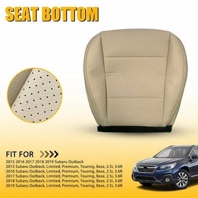 For 2015-2019 Subaru Outback Driver Perforated Leather Bottom Seat Cover TAN EXR - Image 1 of 4