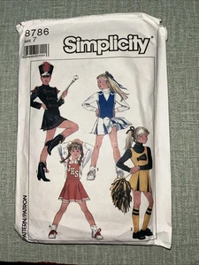 De colección 1988 Simplicidad 8786 Majorette Cheerleader Papel Patrón Talla 7 Corte - Imagen 1 de 2
