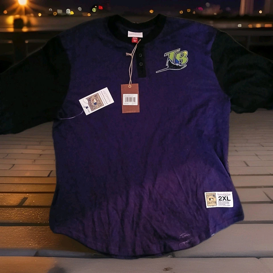 Nueva Camisa Mitchell Ness Tampa Bay Rays Colección Cooperstown 2xl Foto 1 de 4