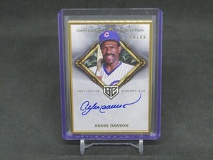 2023 TOPPS GILDED COLLECTION ANDRE DAWSON GOLD FRAMED AUTO /99 CHICAGO CUBS AL2