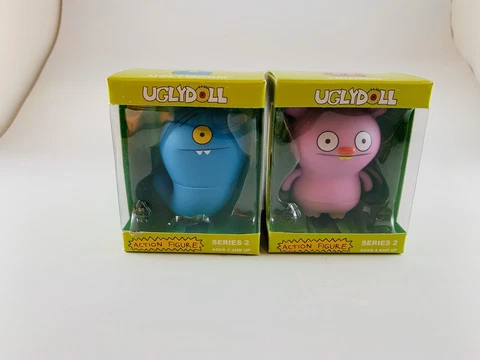 Uglydolls Set Of 2 Uglydoll Series 2 Figures Uglyworm Blue And Trunko Purple Cover