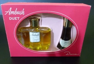 Vintage Ambush Duet Dana Set ~ 2oz Cologne + 1/2oz Perfumed Bath Oil~New Read Ad - Picture 1 of 6