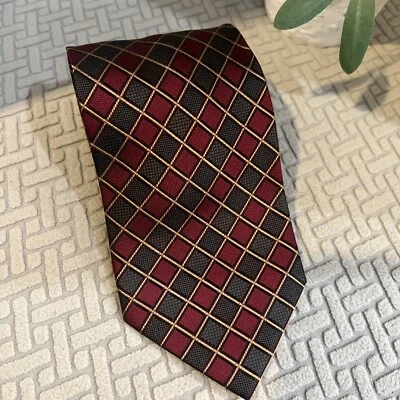 "Corbata Valerio Garati 100 % seda roja/grn 61"" x 3,75"" hecha a mano" Foto 1 de 4