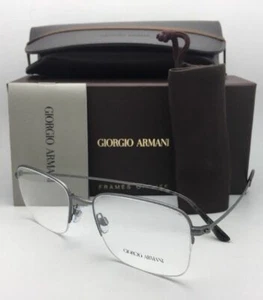 GIORGIO ARMANI Eyeglasses AR 5043 3003 56-19 Semi Rimless Matte Gunmetal Frames - Picture 1 of 12