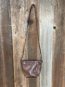Vintage Coach 4130 Brown Leather Crossbody Shoulder Bag USA Made - Picture 1 of 11