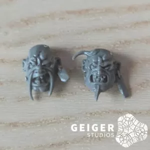 Warhammer AoS Ogor Mawtribes Bits | Stonehorn | Huskard Heads 2pc Set - Foto 1 di 1