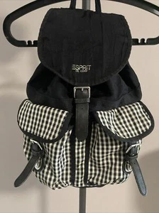 🖤 Retro Rucksack Esprit Original 80er Jahre kariert RAR 🖤 - Bild 1 von 3