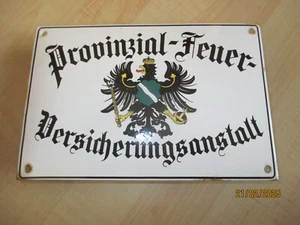 Emailschild, Provinzial-Feuer-Versicherungsanstalt - Bild 1 von 2