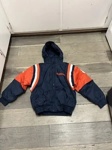 Team Starter VINTAGE Clemson Tigers hooded puffy jacket boys M 10-12 - Picture 1 of 7
