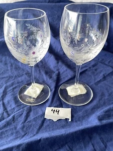 SAINT LOUIS CRYSTAL BOTICELLI 6 7/8" & 7 1/4" Water Glass Goblet Store Display - Picture 1 of 11