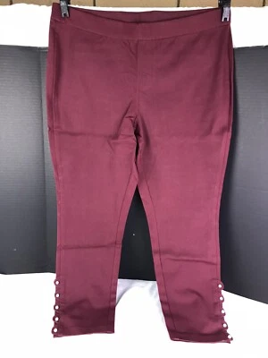 Isaac Mizrahi live BURGUNDY pants SIZE 16p - Image 1 of 4