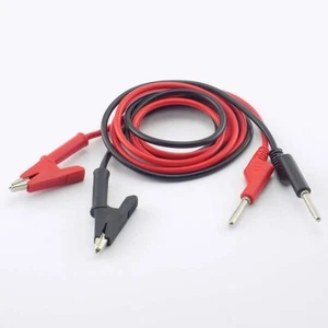 Cable de línea de cable de prueba 1M 4 mm enchufe de plátano a clip de cocodrilo para multímetro - Imagen 1 de 9