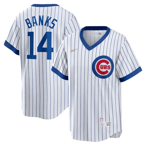Ernie Banks Chicago Cubs Nike Home Cooperstown Collection Player Jersey Men's Cover