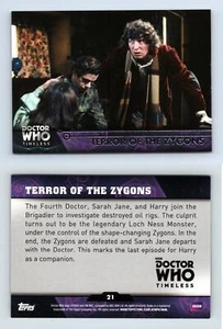 Terror Of The Zygons #21 Doctor Who Timeless 2016 Topps Trading Card - Picture 1 of 1