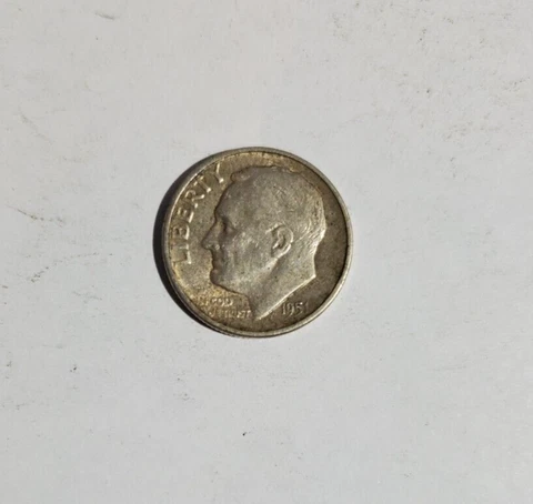 1951 S Roosevelt Silver Dime Cover