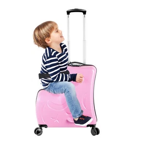 24" Kids ride-on Suitcase carry-on Tollder Luggage with Wheels Suitcase to Kid - Picture 1 of 12