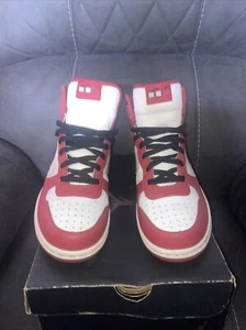 Big Nike High Spike Lee Chicago Dunk Red Black White Sz 9 336608-101 - Picture 1 of 24