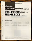 Pioneer Eq-E303  Equalizer Service Manual *Original*