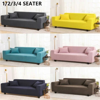 1/2/3/4 Seater Elastic Jacquard Fabric Sofa Cover Stretch Sofa Couch Slipcover