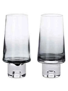 Tom Dixon Tank Highball Glasses Set of 2 – Hand-Blown Crystal, Black Base NEW - Picture 1 of 4
