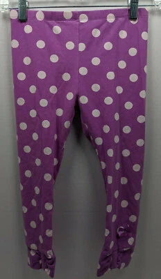 NAARTJIE Púrpura Leggings Pantalones Talla 9 Niñas Capri Blanco Lunares Primavera 2013 Usado en Excelente Condición Foto 1 de 4