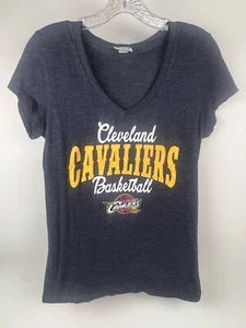 Cleveland Cavaliers Cavs NBA Women's Navy V-Neck T-Shirt Large - Picture 1 of 4