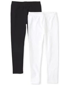 Girls LeggingsBlack/White 2 PackS 5/6 - Picture 1 of 5
