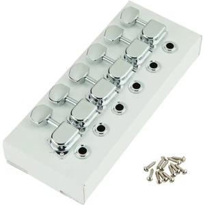 Sintonizzatori originali Fender® 099-0822-102 Lefty 6 in linea cromati ""F"" stile anni '70 - Foto 1 di 1