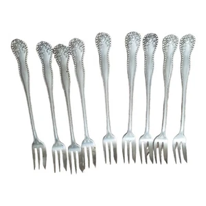  Tenedores de cóctel de mariscos Lancaster Rose de P.w. Ellis Co. Sterling Set Lote 10  - Imagen 1 de 4