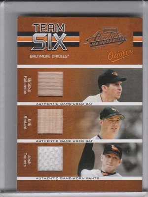 Playoff Absolute #TS20 2005 Orioles 6 reliquias Brooks Robinson y otros 5 6/150 9175 Foto 1 de 2
