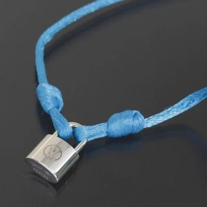 LOUIS VUITTON Blaslé Lockit bracelet blue SV925 bangle Newly Polished 5887A - Picture 1 of 4