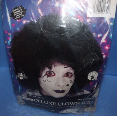 红宝石黑色非洲豪华小丑假发均码样式编号 2272 全新带盒 — 第 1/3 张图片