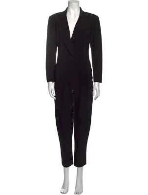 NORMA KAMALI MONO Negro Pantalón Traje Una Pieza Boda SCUBA Pantalón XS Foto 1 de 4