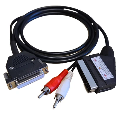 Commodore Amiga RGB Scart Cable with Genuine DB23 Video Connector [2 metres] - Image 1 of 4