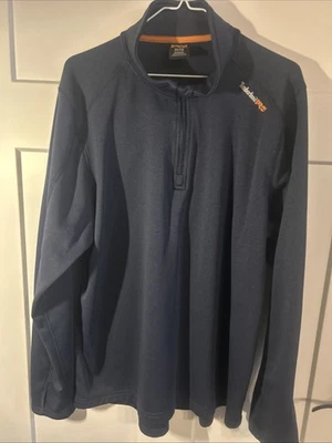 Timberland PRO Men's XL Navy Blue 1/4 Zip Fleece Outdoors Work - Lightly Worn - Image 1 of 4
