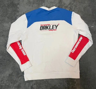 Camisa Oakley Thermonuclear Racing Team Manga Larga Blanca Azul Roja De Colección Años 90 X Foto 1 de 4