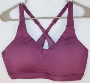 Lululemon Sports Bra Womens Large Cross Back Mesh Adjustable Athletic Yoga - Picture 1 of 5