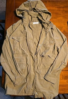 Chaqueta con capucha Rag & Bone para mujer M65 Field algodón utilitaria cremallera completa verde musgo Foto 1 de 4