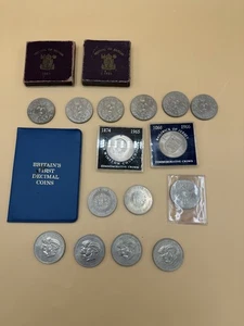 Lotto Lavoro Monete Commemorative Reali Britanniche Miste - Foto 1 di 12