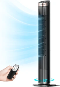 40" Tower Fan with Remote for Home Bedroom Indoor Oscillating Standing Floor Fan - Picture 1 of 8