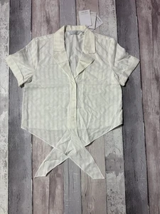 & Other Stories Women's Top UK 8 Cream Lyocell Modal with Polyester Cropped X1 - Picture 1 of 12